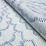 FEATHER BLOOM Fabric – TWO BLUES | Schumacher | Wallpaper Tw FEATHER BLOOM fabric TWO BLUES color by Schumacher