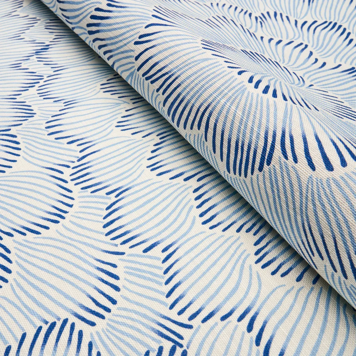 FEATHER BLOOM Fabric – TWO BLUES | Schumacher | Wallpaper Tw FEATHER BLOOM fabric TWO BLUES color by Schumacher