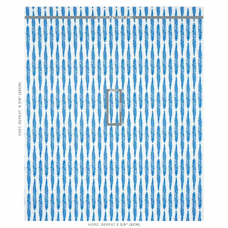 Fern Fabric – BLUE | Schumacher | Wallpaper Twins Fern fabric BLUE color by Schumacher