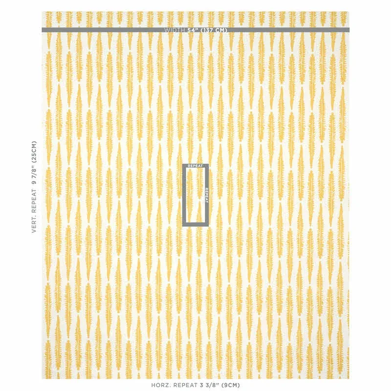 Fern fabric MUSTARD color by Schumacher