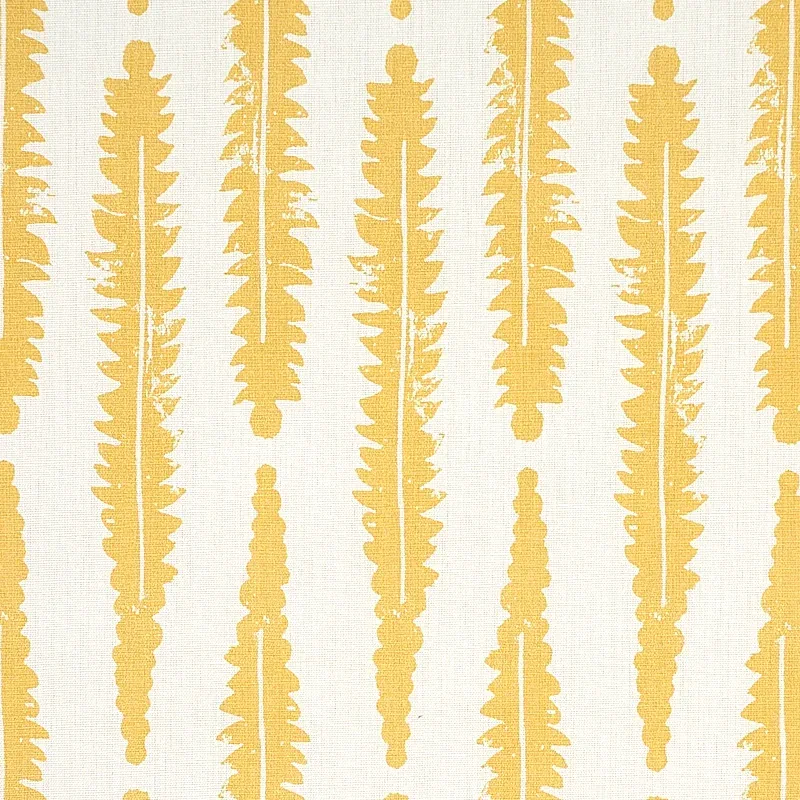 Fern fabric MUSTARD color by Schumacher