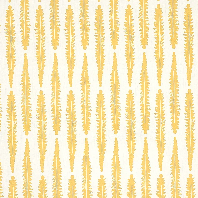 Fern fabric MUSTARD color by Schumacher