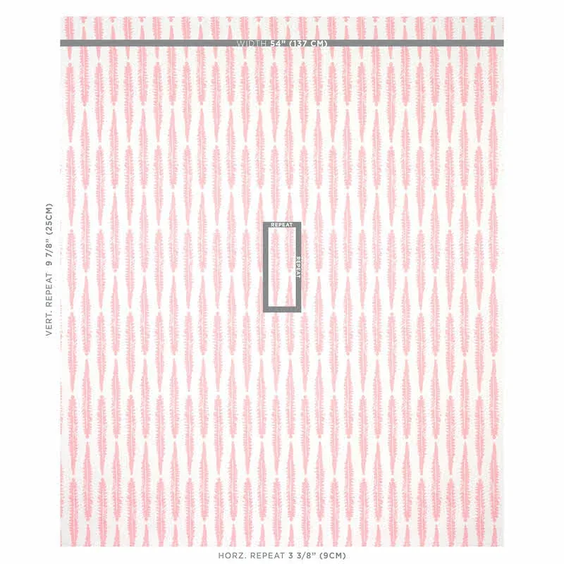 Fern Fabric – PINK | Schumacher | Wallpaper Twins Fern fabric PINK color by Schumacher