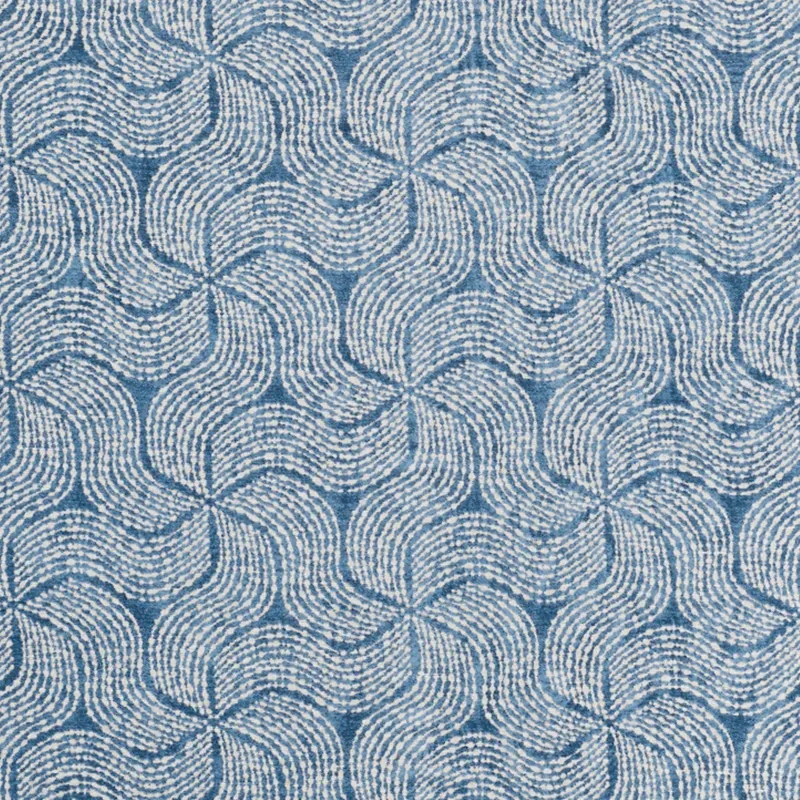 FIADOR fabric BLUE color by Schumacher