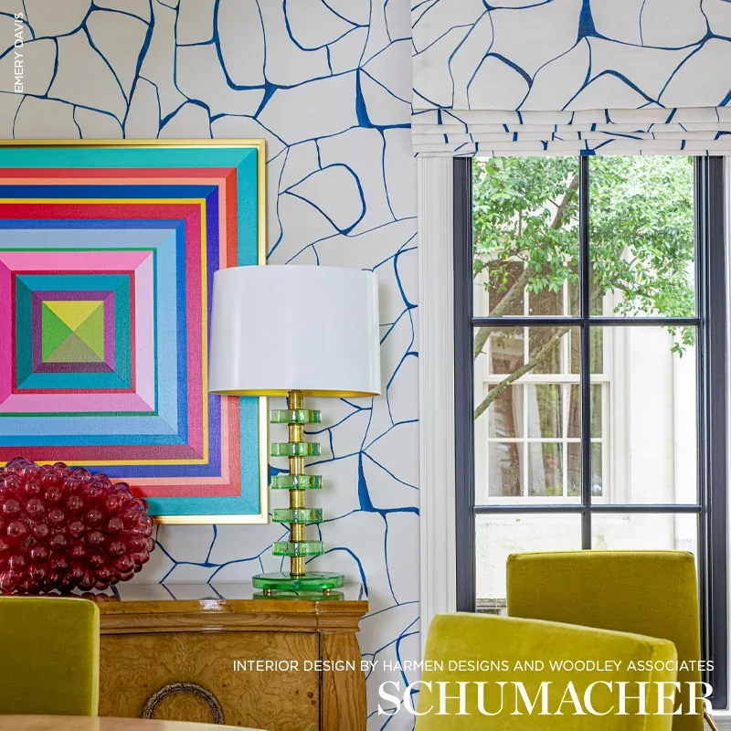 FILIGREE Fabric – NAVY | Schumacher | Wallpaper Twins FILIGREE fabric NAVY color by Schumacher