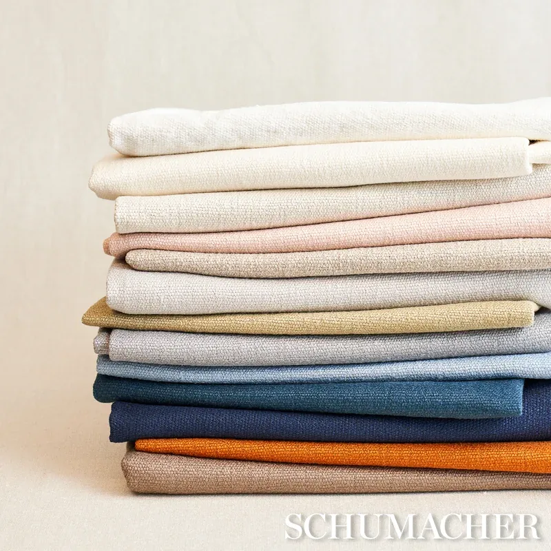 FINN HEAVYWEIGHT LINEN fabric PEWTER color by Schumacher