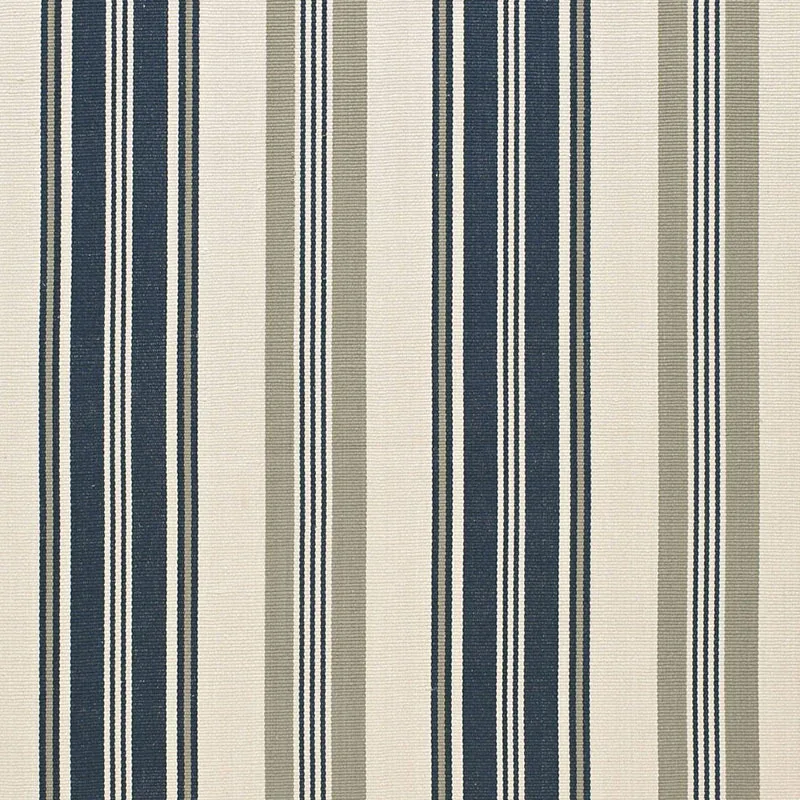 FJORD STRIPE fabric INDIGO color by Schumacher