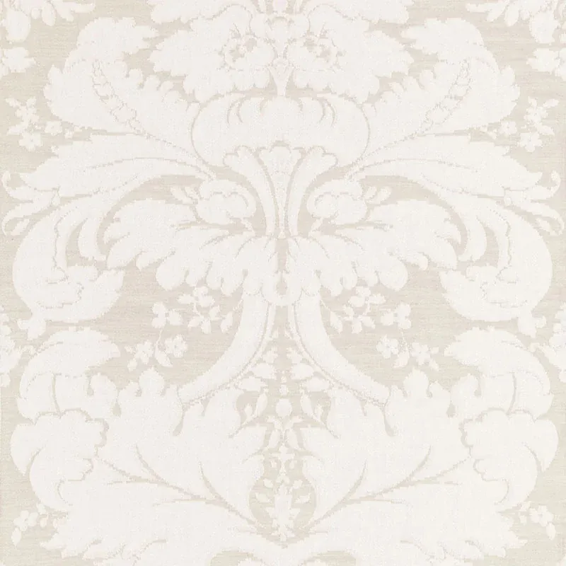 FLANDERS LINEN DAMASK fabric LINEN color by Schumacher