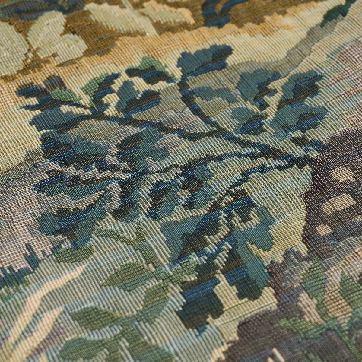 FLEMISH TAPESTRY fabric VERT color by Schumacher