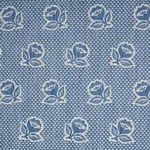 FLEURETTE Fabric – DENIM | Schumacher | Wallpaper Twins FLEURETTE fabric DENIM color by Schumacher