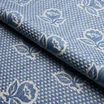 FLEURETTE Fabric – DENIM | Schumacher | Wallpaper Twins FLEURETTE fabric DENIM color by Schumacher