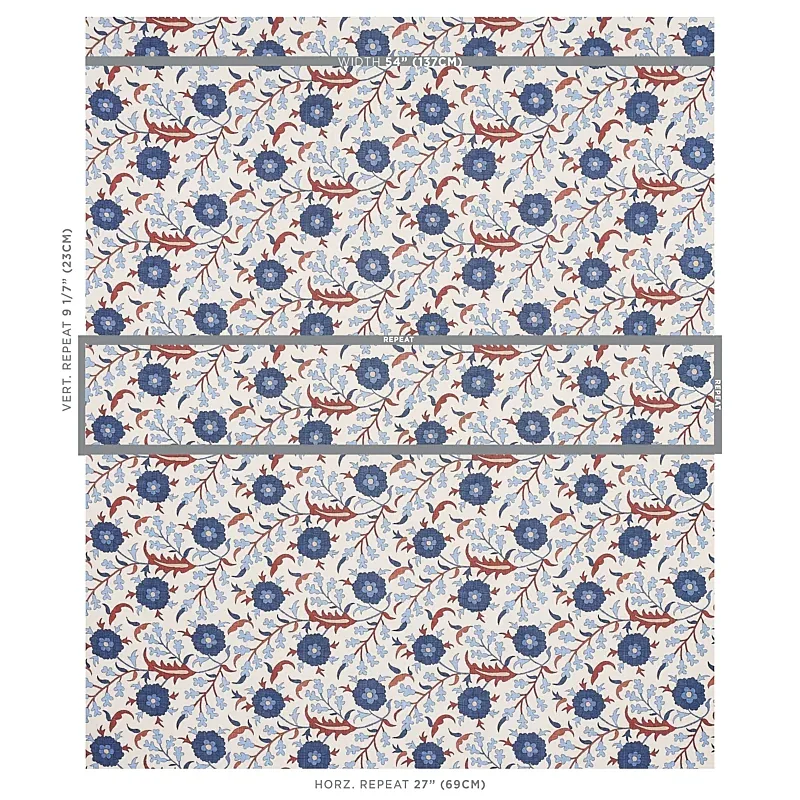 FLORALIA Fabric – PARCHMENT | Schumacher | Wallpaper Twins FLORALIA fabric PARCHMENT color by Schumacher