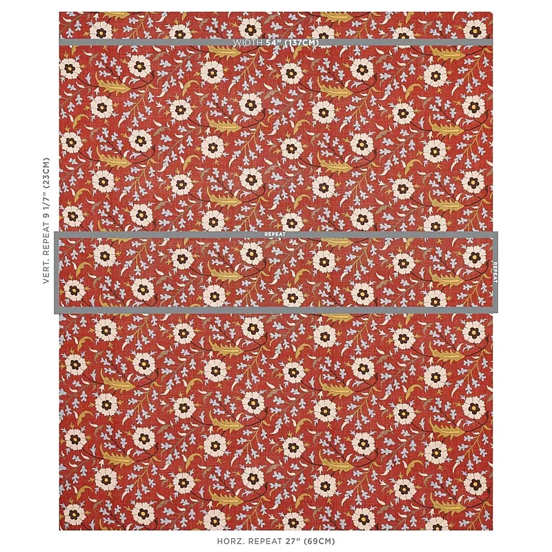 FLORALIA Fabric – POMPEII | Schumacher | Wallpaper Twins FLORALIA fabric POMPEII color by Schumacher