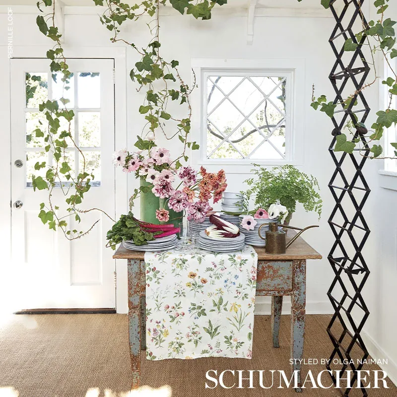 FLOREANA Fabric – BERRY | Schumacher | Wallpaper Twins FLOREANA fabric BERRY color by Schumacher