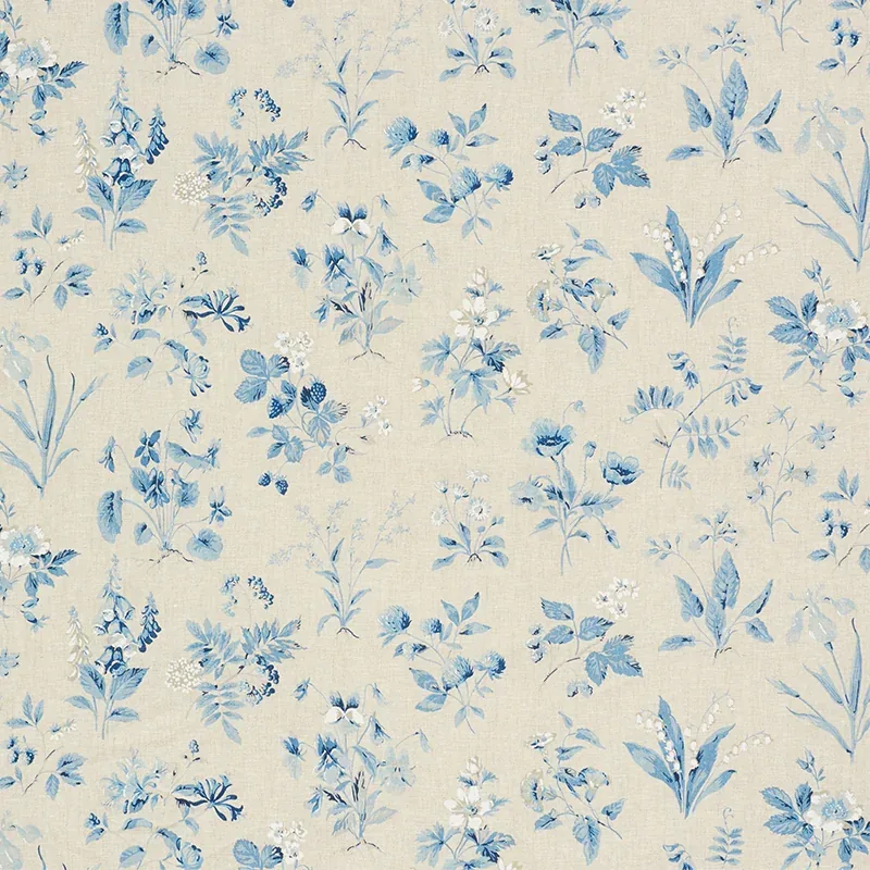 FLOREANA fabric BLUE color by Schumacher