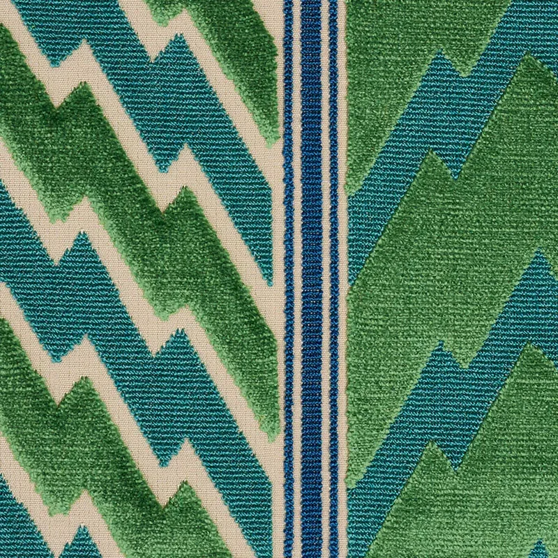 FLORENTINE VELVET Fabric – EMERALD | Schumacher | Wallpaper FLORENTINE VELVET fabric EMERALD color by Schumacher