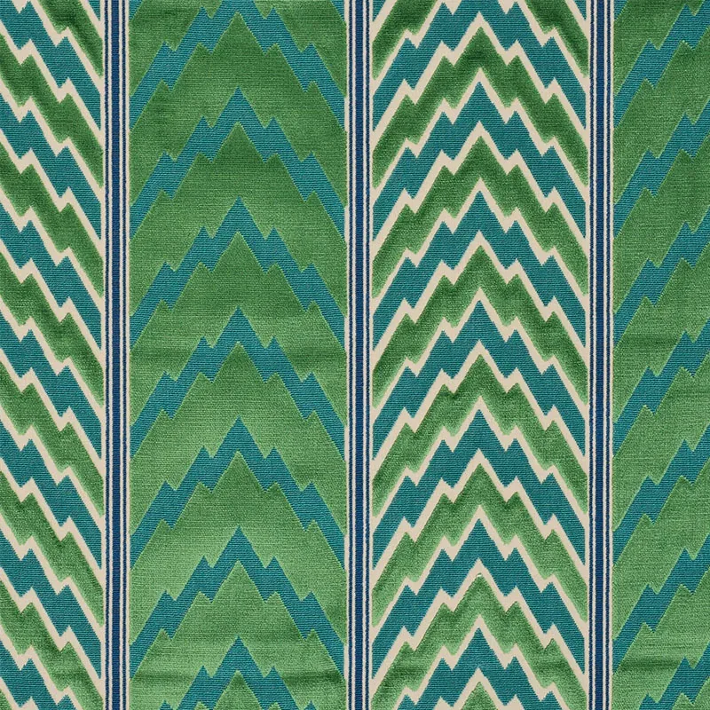 FLORENTINE VELVET fabric EMERALD color by Schumacher