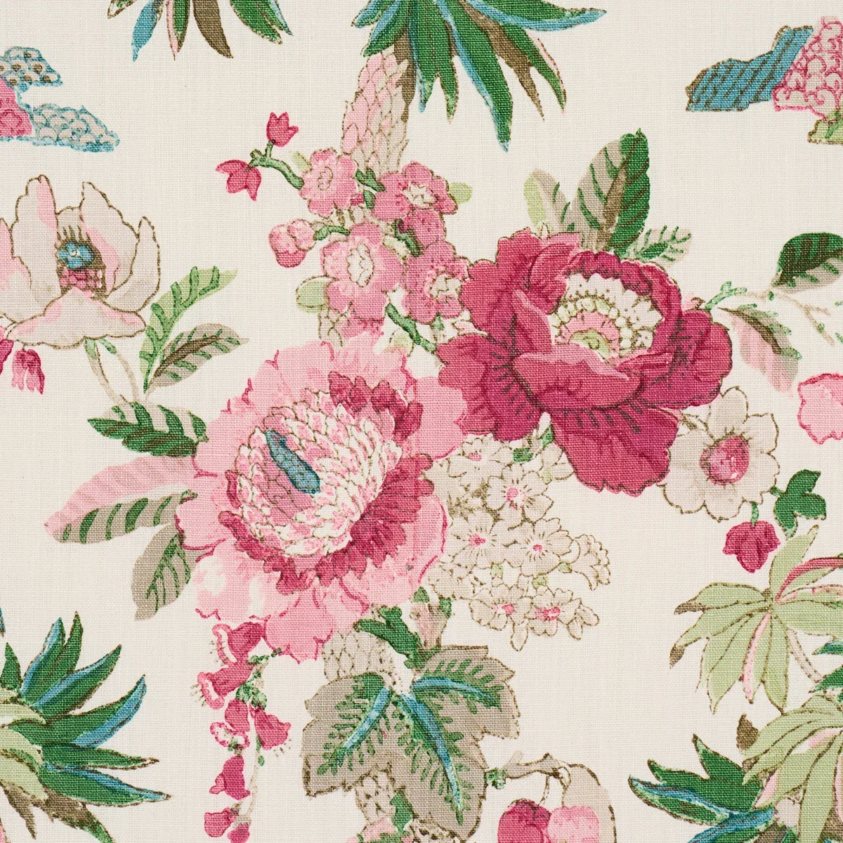 FLORIBUNDA Fabric – DOCUMENT | Schumacher | Wallpaper Twins FLORIBUNDA fabric DOCUMENT color by Schumacher
