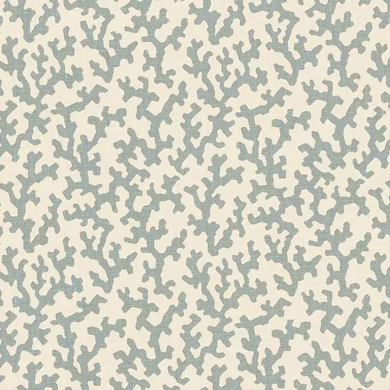 FOLLY fabric ORPINGTON BLUE color by Schumacher