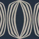 FONTANA HAND PRINT fabric INDIGO color by Schumacher
