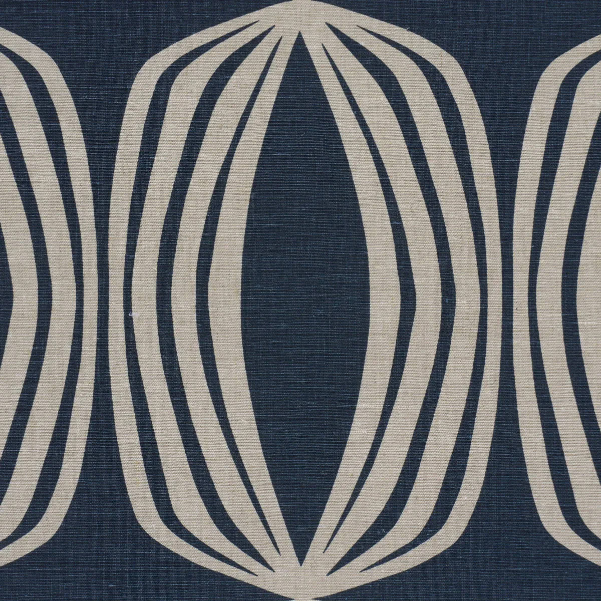FONTANA HAND PRINT fabric INDIGO color by Schumacher