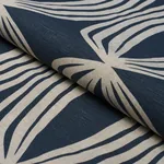 FONTANA HAND PRINT fabric INDIGO color by Schumacher