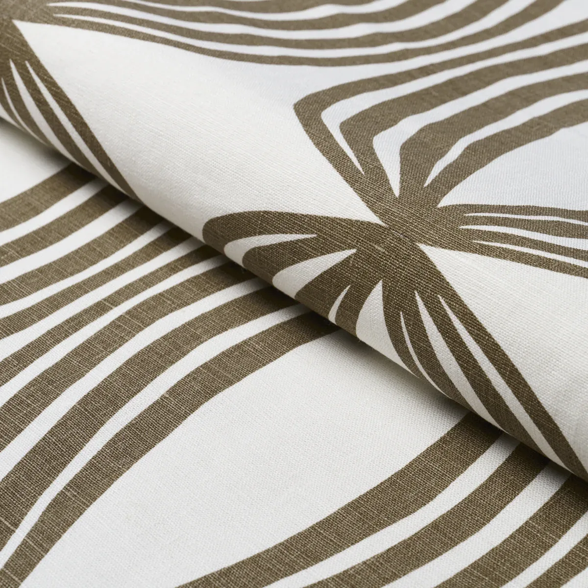 FONTANA HAND PRINT fabric PEAT color by Schumacher