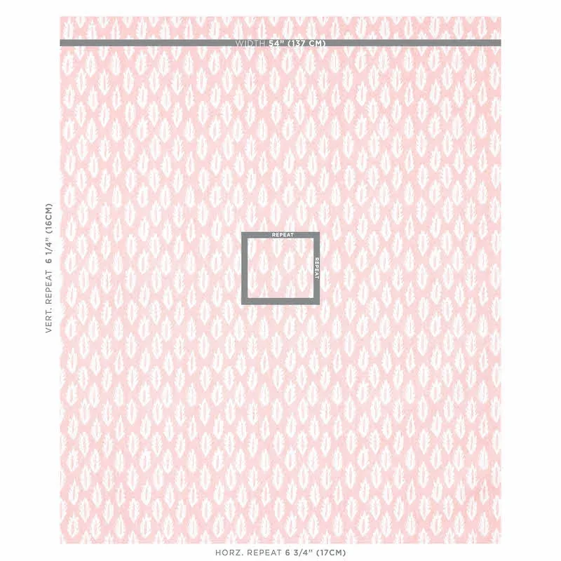 Forest fabric PINK color by Schumacher