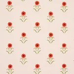 FORGET ME NOTS Fabric – RED ON PINK | Schumacher | Wallpaper FORGET ME NOTS fabric RED ON PINK color by Schumacher