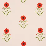 FORGET ME NOTS Fabric – RED ON PINK | Schumacher | Wallpaper FORGET ME NOTS fabric RED ON PINK color by Schumacher