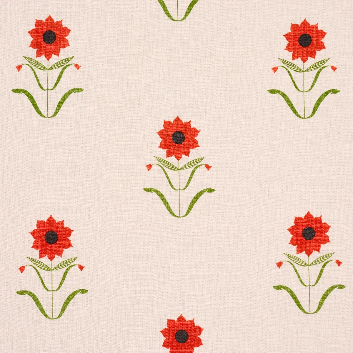 FORGET ME NOTS Fabric – RED ON PINK | Schumacher | Wallpaper FORGET ME NOTS fabric RED ON PINK color by Schumacher