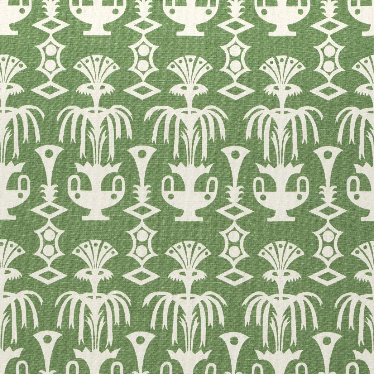 FOUNTAIN GRASS fabric GREEN color by Schumacher