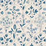 FRANCES FLORAL INDOOR/OUTDOOR fabric BLUES color by Schumacher