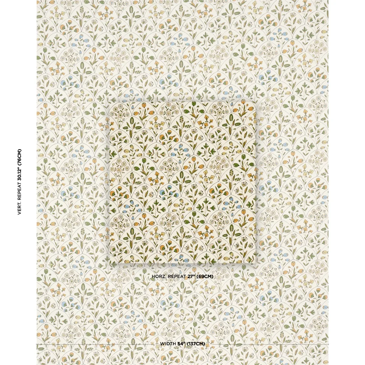 FRANCES FLORAL INDOOR/OUTDOOR fabric DOCUMENT color by Schumacher