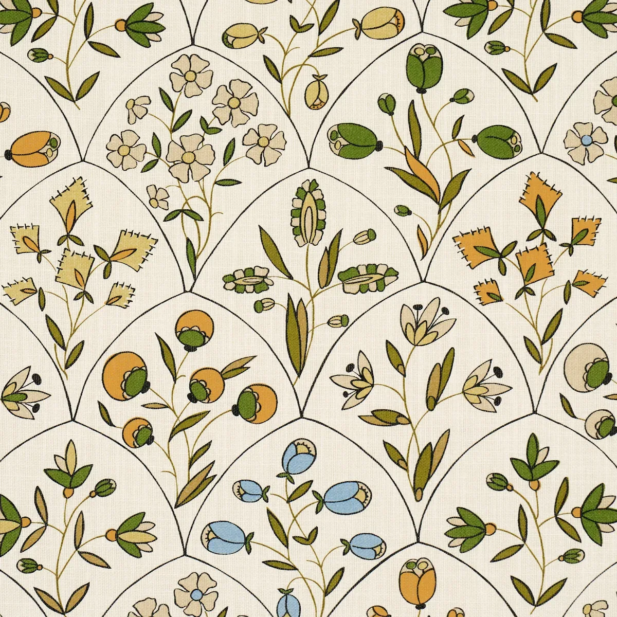 FRANCES FLORAL INDOOR/OUTDOOR fabric DOCUMENT color by Schumacher