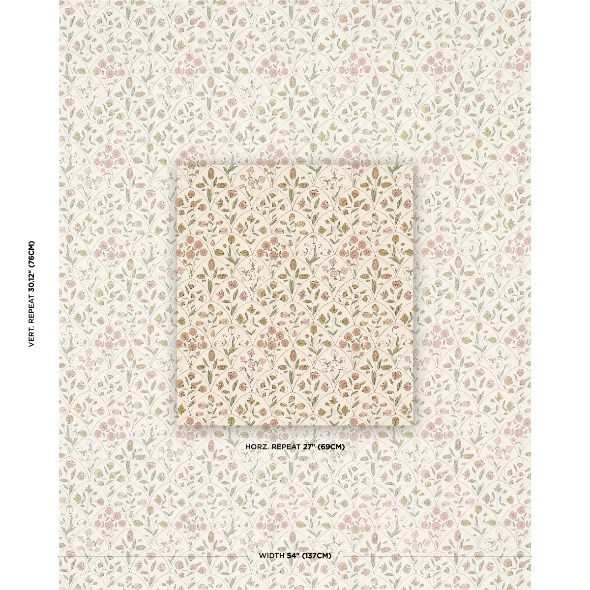 FRANCES FLORAL INDOOR/OUTDOOR fabric PETAL color by Schumacher