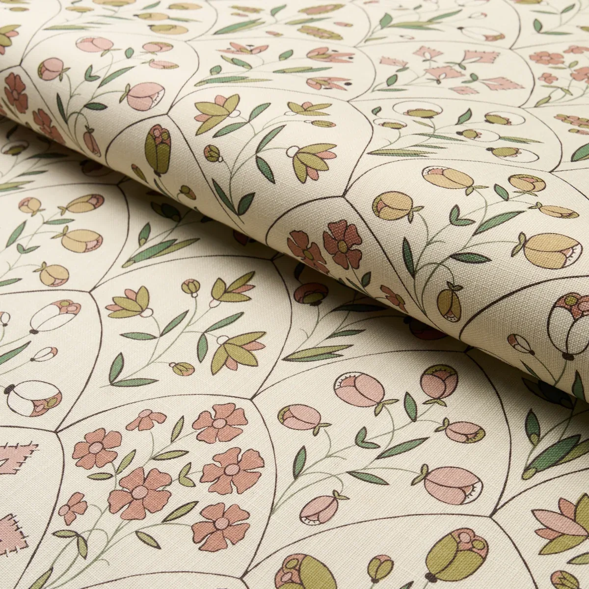 FRANCES FLORAL INDOOR/OUTDOOR fabric PETAL color by Schumacher