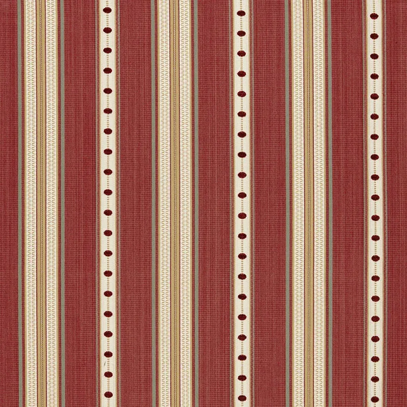 FRANCESCA STRIPE fabric ROUGE color by Schumacher
