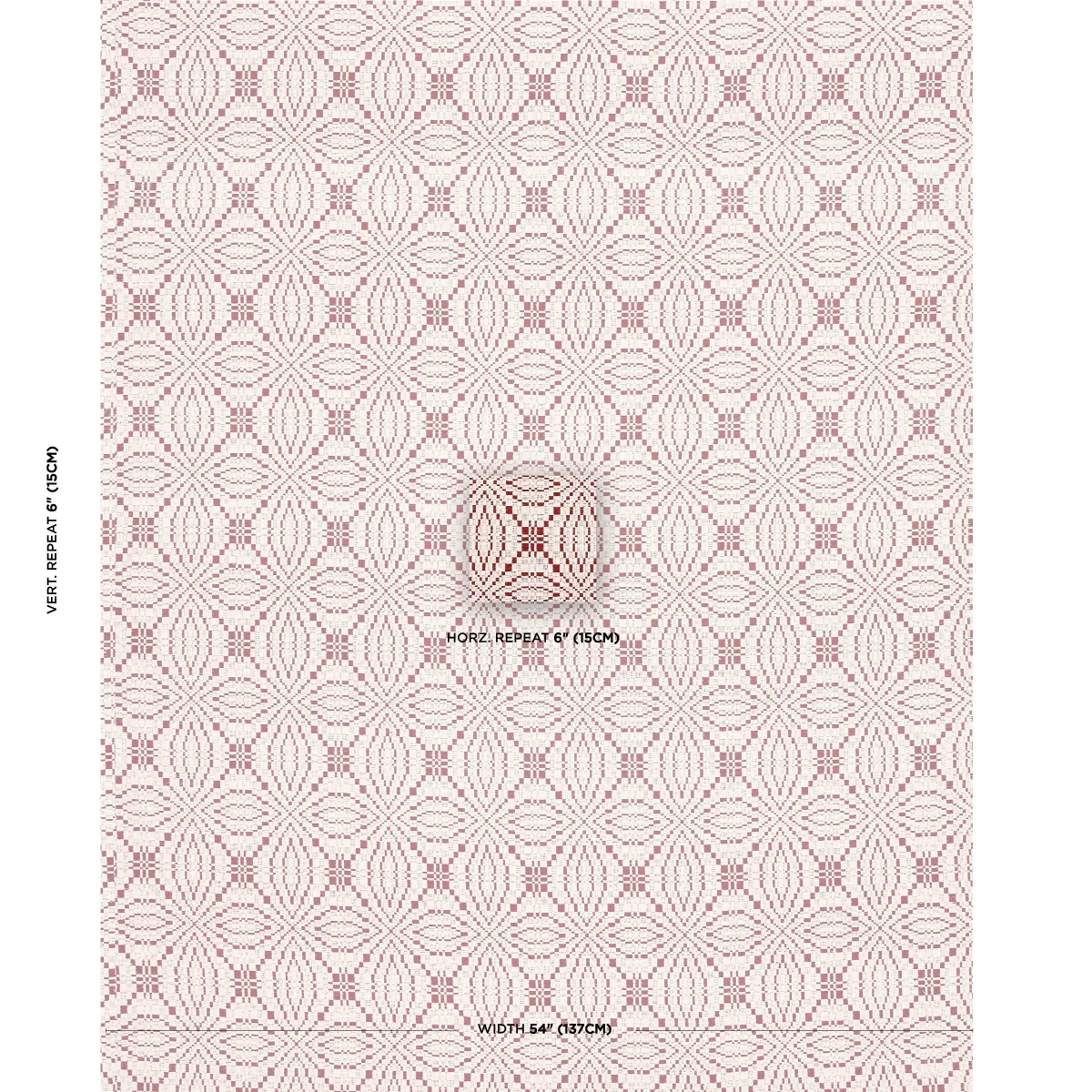 FRANCESTOWN COVERLET fabric CRIMSON color by Schumacher