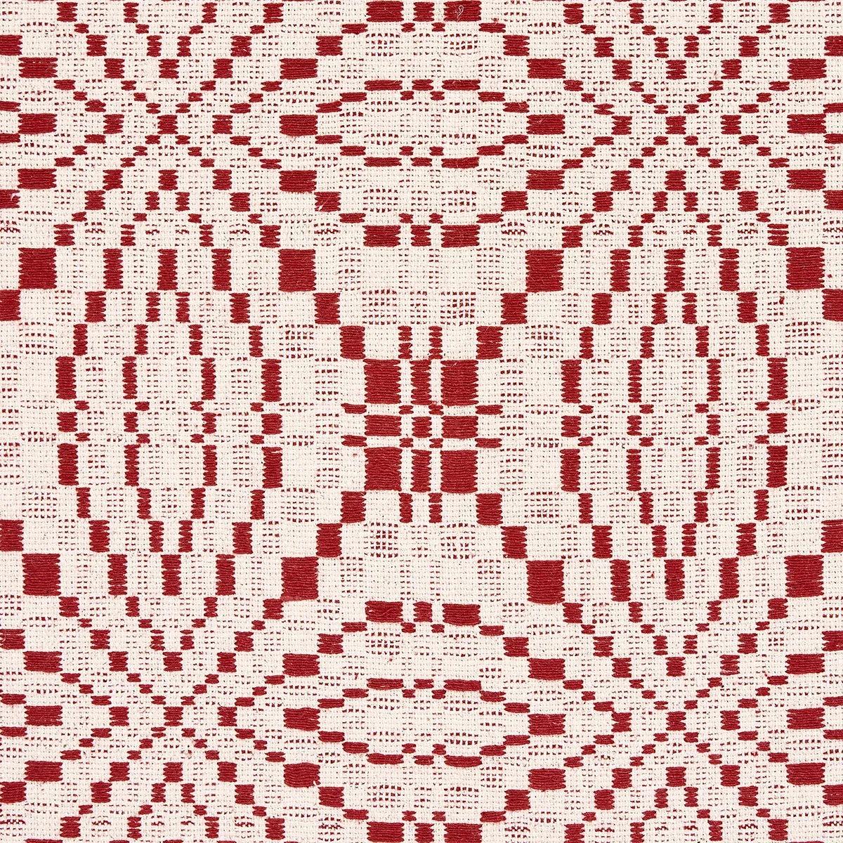 FRANCESTOWN COVERLET fabric CRIMSON color by Schumacher
