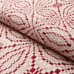 FRANCESTOWN COVERLET fabric CRIMSON color by Schumacher