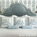 FRANCO LINEN-BLEND CHENILLE Fabric – SKY | Schumacher | Wall FRANCO LINEN-BLEND CHENILLE fabric SKY color by Schumacher