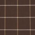 FRANNIE WINDOWPANE fabric CHOCOLATE color by Schumacher
