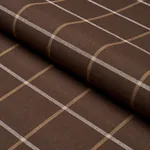 FRANNIE WINDOWPANE fabric CHOCOLATE color by Schumacher
