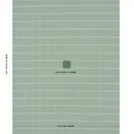 FRANNIE WINDOWPANE fabric GREEN color by Schumacher