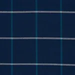FRANNIE WINDOWPANE fabric NAVY color by Schumacher