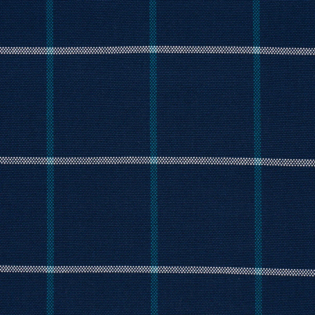 FRANNIE WINDOWPANE fabric NAVY color by Schumacher