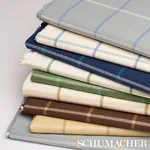 FRANNIE WINDOWPANE Fabric – NEUTRAL | Schumacher | Wallpaper FRANNIE WINDOWPANE fabric NEUTRAL color by Schumacher
