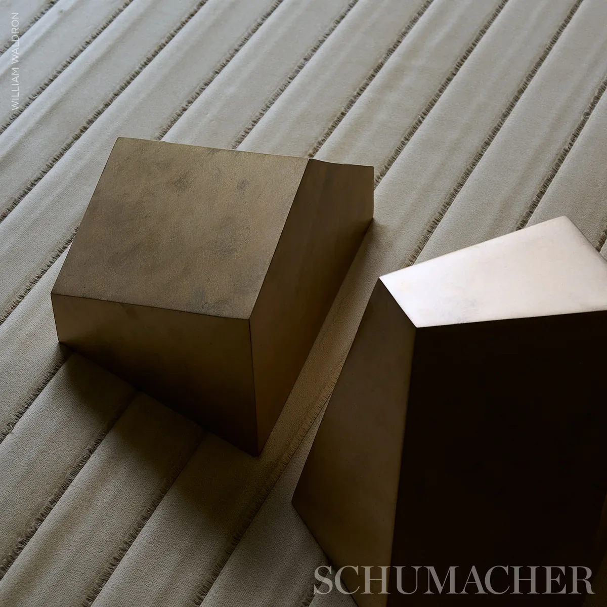 FREDERIKA CHANNELED VELVET Fabric – MUSHROOM | Schumacher | FREDERIKA CHANNELED VELVET fabric MUSHROOM color by Schumacher