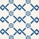 FRETWORK FLOWER Fabric – PACIFIC | Schumacher | Wallpaper Tw FRETWORK FLOWER fabric PACIFIC color by Schumacher